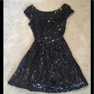 B Darlin black sequin dress